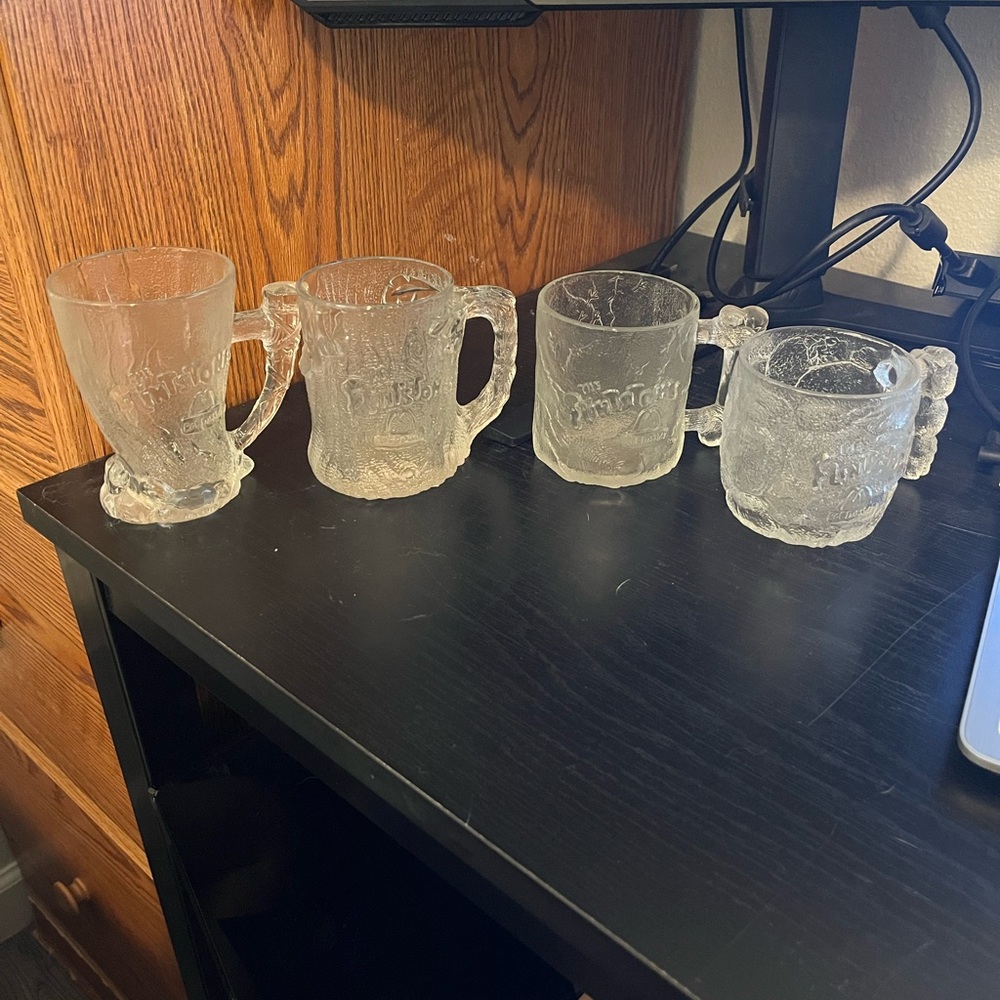 McDonald's Flintstones Frosted Glass Mug Collection